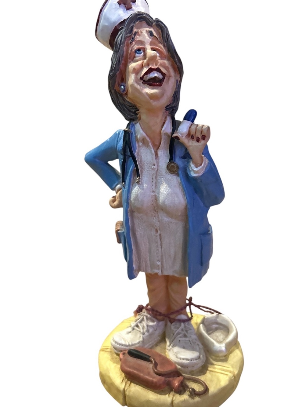 Vintage 1999 Russ Berrie Doug Harris "Feeling No Pain..." Nurse Figurine 13185